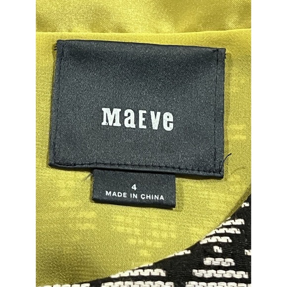 Maeve Anthropology Women's Dress‎ Size 4 Navy And White - Picture 5 of 7